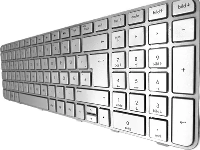 Image de FR - Clavier argent avec cadre compatible avec HP Pavilion DV6-6b18eg, DV6-6b18sg
