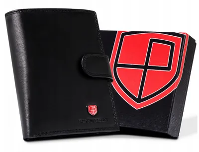 Obrázek produktu pro Peterson pánská kožená peněženka RFID černá 13x9,5 cm