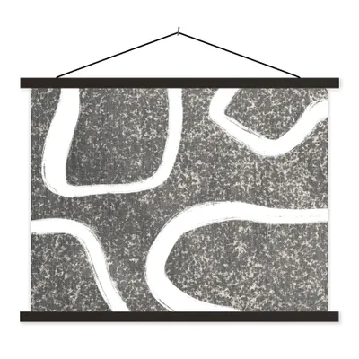 Produktbild von MuchoWow® Textilposter Abstrakt - Minimalismus - Design 150x113 cm mit schwarzem Rahmen - Wohnzimmer