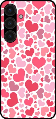 Productafbeelding van Smartphonica Telefoonkoffer, geschikt voor:Samsung Galaxy S24 met hartjesprint - Hartjesdesign TPU achterkantbescherming -Kindertelefoonhoesje met hartjesdesign