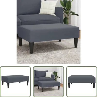 Obrázok produktu pre The Living Store Podnožka Tmavo sivá 77x55x31 cm zamat