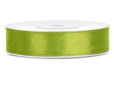 Zdjęcie produktu dla Wstążka satynowa 12 mm x 25 m Zielone jabłuszko