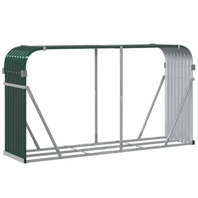 Immagine prodotto di vidaXL Riparo per legna da ardere Verde 180x45x100 cm Acciaio zincato