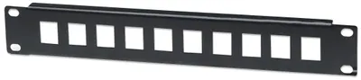 Image de INTELLINET 10-Port Patchpanel unbestückt 10" 1 HE schwarz