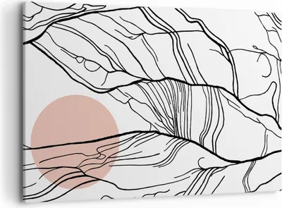 Produktbild von Bild auf Leinwand - Leinwandbild - Einteilig - Abstraktion Linien Sonne - 120x80cm - Wand Bild - Wanddeko - Wandbilder - Leinwanddruck - Bilder - Wanddekoration - Leinwand bilder - AA120x80-4770
