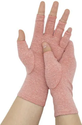 Produktbild von Arthritis-Handschuhe für Damen und Herren, fingerlose Kompressionshandschuhe, dehnbar, zur Linderung von Handschmerzen und Arthrose beim Radfahren und Fitness