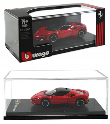 Produktbild von Bburago Ferrari SF90 Stradale 1:64 Exklusives Sammlermodell Modellauto mit Vitrine