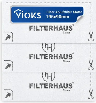 Produktbild von VIOKS Abluftfilter Set 3 Stk Ersatz für Miele 3944711 Filtermatte 170x80mm für Staubsauger