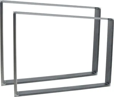 Immagine prodotto di Natural Goods Berlin Mobili RECHTECK, guide per tavolo, gambe per tavolo, struttura per tavolo, tavolo da pranzo, panca, tavolino, industriale, L100xH72 cm, 2 pezzi