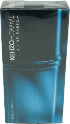 A product box for Kenzo Homme Eau de Parfum.