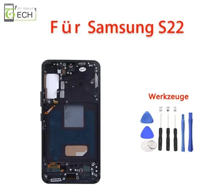 Produktbild von Für Samsung Galaxy S22 S901 LCD Display (TFT) mit Rahmen Bildschirm Touchscreen