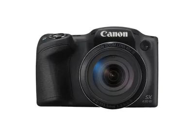 Produktbild von Canon Powershot SX430 IS 20 Megapixel Bridge-Kamera, 45-fach optischer/4-fach digitaler Zoom, 24 - 1080 mm Brennweite, optischer Bildstabilisator, 1/2,3'' CCD-Sensor, F3,5 (W) - F6,8 (T), 7,62 cm (3 Zoll) Display, HD-Video, WLAN, HDMI, Gesichtserkennung