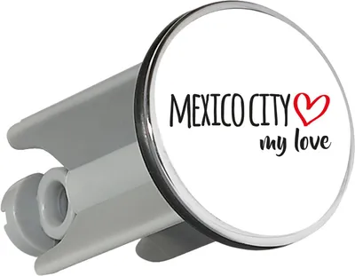 Produktbild von Huuraa Waschbeckenstöpsel Mexico City my love 4cm höhenverstellbar Abflussstopfen Geschenkidee