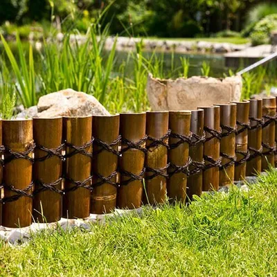 Produktbild von Beeteinfassung aus dunklem Bambus
