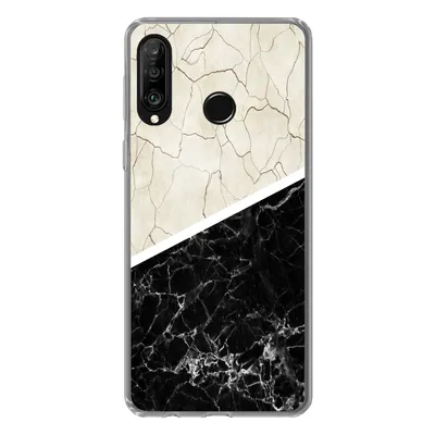 Produktbild von MuchoWow® Handyhülle Schutzhülle Hülle für Huawei P30 Lite Marmor - Muster - Luxus Silikon Softcase Handy Hülle - Handyhülle