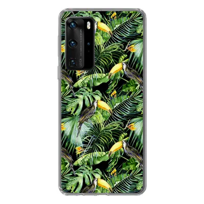 Produktbild von MuchoWow® Handyhülle Schutzhülle Hülle für Huawei P40 Pro Tukan - Muster - Pflanzen Silikon Softcase Handy Hülle - Schutz