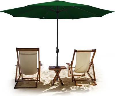 Produktbild von TolleTour Sonnenschirm, Gartenschirm Ø 350 cm,mit Kurbelmechanismus,Grün