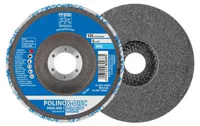 Produktbild von Pferd Schleifrad Polinox Disc PNER-MW 125-C fein Bohrung 22,2mm - 44690723
