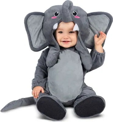 Immagine prodotto di Costume da mamma elefante a sorpresa per bambino Grigio 7-12 mesi Grigio 7-12 mesi