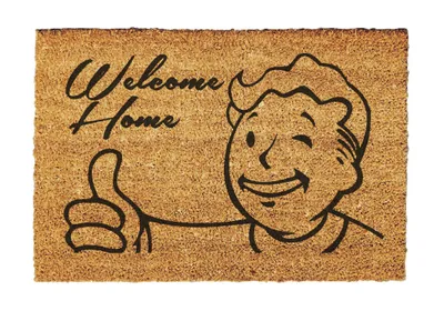 Produktbild von Fallout Boy Vault-Tec Fußmatte | Nuka Cola Ödland Fußmatte | Willkommen zu Hause Fallout Boy | Fallout Fußmatte | Geschenke für Gamer
