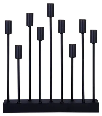 Produktbild von Tischleuchte Pix - Fensterleuchter - 9-flammig - E14 Fassung - H: 50cm, L: 42cm - Schalter - schwarz