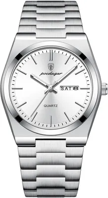 Produktbild von Watch Quarz Mann Armbanduhr wasserdicht Leuchtend Datum Woche Männer Mode Business Klassische Uhren Edelstahl Herrenuhr