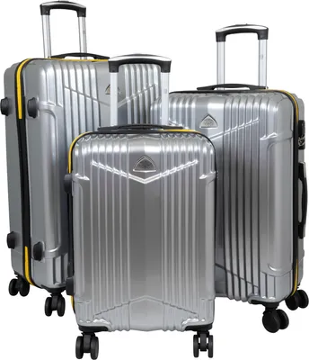 Produktbild von Kofferset Trolleyset 3 teilig Daytona Polycarbonat Hartschale silber