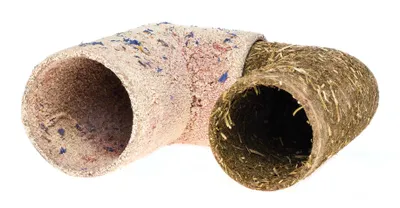 Produktbild von HUGRO®, Doppelte Eckrolle, rolle, knabberrolle, eckrolle, kleintierzubehör, nagerzubehör, gehege zubehör, beschäftigung, rückzugsort, Hamster,