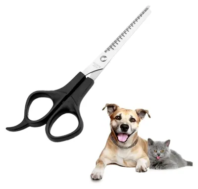 Produktbild von Tierhaarschere für Hunde und Katzen - Pflege- und Ausdünnungsschere für Tierpfleger
