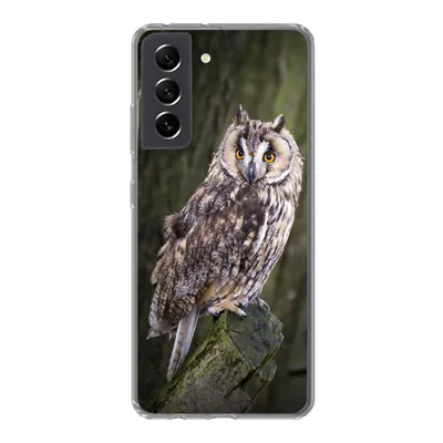 Produktbild von MuchoWow® Handyhülle Schutzhülle Hülle für Samsung Galaxy S21 FE Eule - Nahaufnahme - Baum Silikon Softcase Handy Hülle - Mobiltelefonhülle