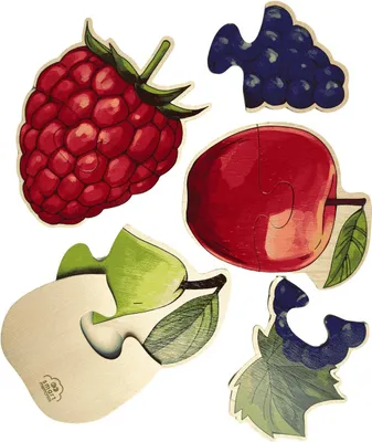 Immagine prodotto di Puzzle in legno a due pezzi - frutta