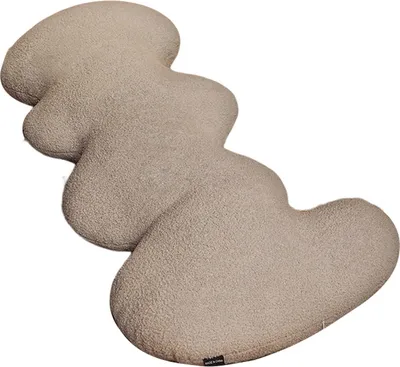 Produktbild von Langes Kissen, gewellte Streifenform, weich, bequem, PP-Baumwolle, süßes Dekokissen, langes Streifenkissen, Haushaltsbedarf
