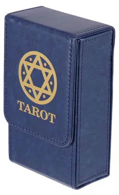 Produktbild von Aufbewahrungsbox für Tarotkarten aus Kunstleder mit Deckel, gerade, für Tarotkarten und Sammelkarten, 13 x 7,7 x 4,7 cm