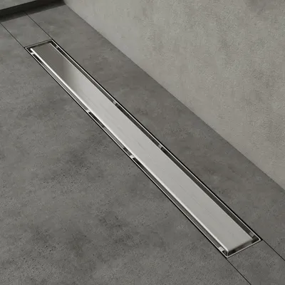 Produktbild von Mai & Mai Duschrinne 80cm Bodenablauf aus Edelstahl | Komplettset Ablaufrinne für Badezimmer | Befliesbar Wasserabfluss 35L/min | Haarsieb Chrom KE110