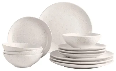 Obrázok produktu pre Sada riadu Broste Copenhagen Nordic Vanilla, 12-dielna / pre 4 osoby – 4 veľké taniery, 4 malé taniery a 4 misky