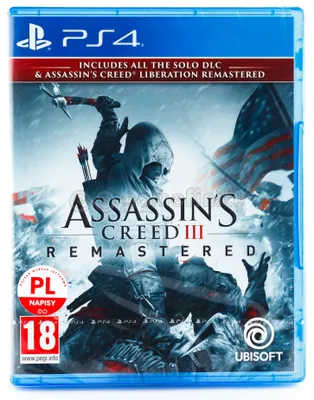 Obrázok produktu pre Ubisoft Assassin's Creed III Remastered, PlayStation 4, Režim multiplayer, M (Mature), Fyzické médiá
