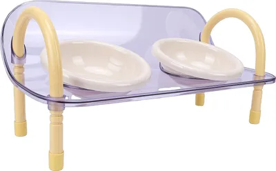 Obrázok produktu pre Vyvýšené misy pre psov so stojanom, odolné proti rozliatiu, proti zvracaniu, misa na krmivo a vodu pre domáce použitie, vnútorná káva