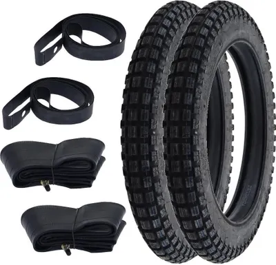 Obrázek produktu pro 2x pneumatiky Kenda K262 Enduro/Motocross + duše + páska na ráfek 3.00-16 (3 x 16) 43P TT - Trailový dezén