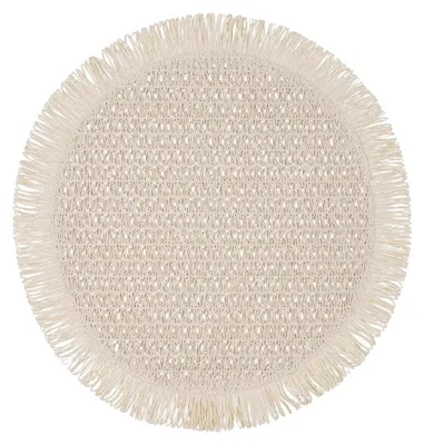 Platzset aus Papierfaser, 38 cm, zweifarbig, rund