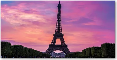 Produktbild von Tulup® Leinwandbild -100x50 cm - Wandkunst - Drucke auf Leinwand - Leinwanddruck  - Sehenswürdigkeiten & Architektur - Rosa - Eiffelturm Paris