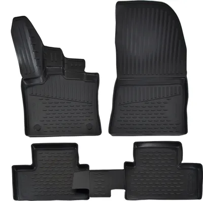 Image de 3D Tapis De Sol en Caoutchouc Exclusive Pour Renault Captur Depuis 2019 4pcs, Bord Haut, Noir, Antidérapant, Toutes Saisons