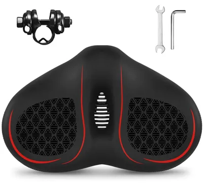 Produktbild von Sattel für Fahrräder: Ergonomisches Design – Komfortabel – Breit – Weiche Polsterung – Nasenloser Sattel – Geeignet für Mountainbikes/Rennräder – Fahrradsitz