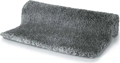 Produktbild von Spirella Badteppich Badematte Duschvorleger Mikrofaser Hochflor | flauschig | rutschhemmend | geeignet für Fußbodenheizung | 70x120 cm | Grau