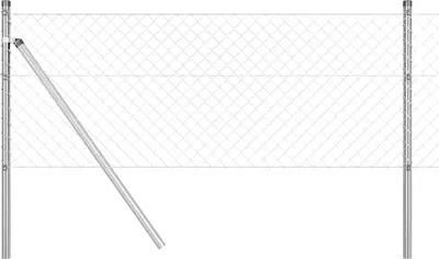 Produktbild von vidaXL Bodenmontierter Maschendrahtzaun 25 x 0,4 m Verzinkter Stahl