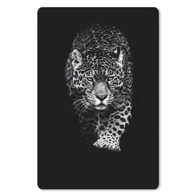 Produktbild von MuchoWow® Mauspad Mousepad Tiere - Schwarz - Leopard - Weiß - Wild 18x27 cm - Mousepads - Maus Mat - Pad - Mausunterlage