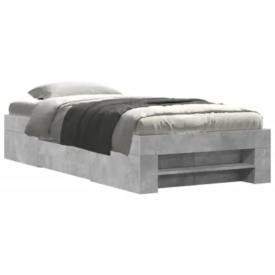 Produktbild von vidaXL Bettgestell Betongrau 75x190 cm Holzwerkstoff