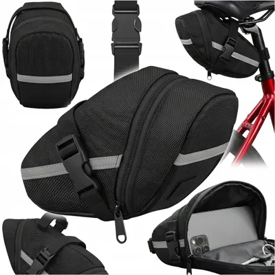 Produktbild von Fahrradtasche Für Unter Den Sattel – Wasserdichte Satteltasche Mit Reflektoren