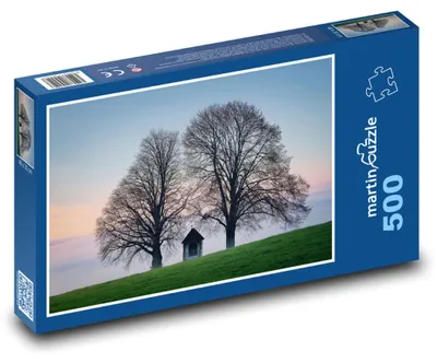 Zdjęcie produktu dla martinpuzzle - Puzzle 500 - Kaplica - drzewa, krajobraz
