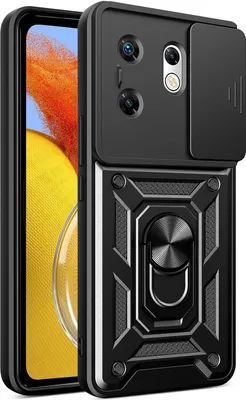 Produktbild von Hülle für Infinix Zero 30 4G Magnetische Ring Ständer Halter Dia Kameraschutz TPU Bumper Silikon Schutzhülle Schwarz