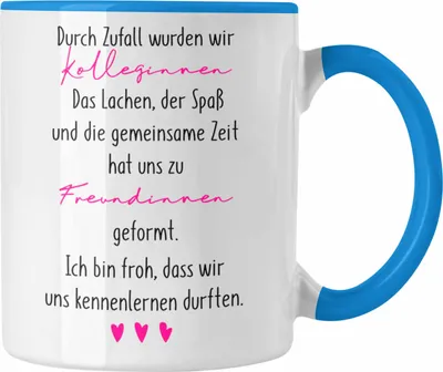 Produktbild von Trendation - Kollegin Tasse Geschenk Beste Arbeitskollegin Geschenkidee Abschied Abschiedsgeschenk Kolleginnen (Blau)